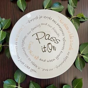 Collector's Plate CARSON "Pass it on....life is a circle" White 10.75" Decor